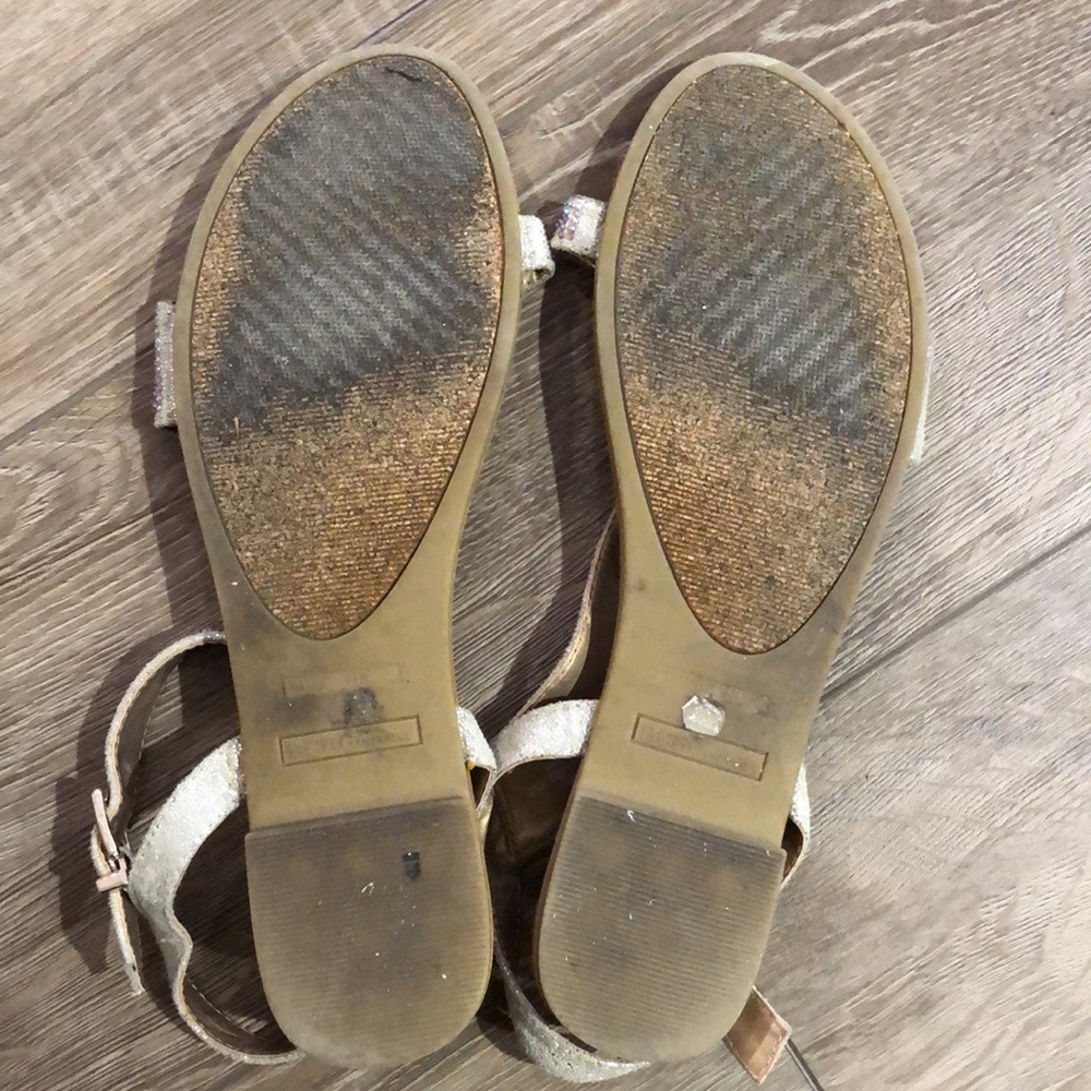 BCBGeneration ‘Bradin 2’ Crystal Studded Platinum Buckle Sandals - Picture 5 of 6